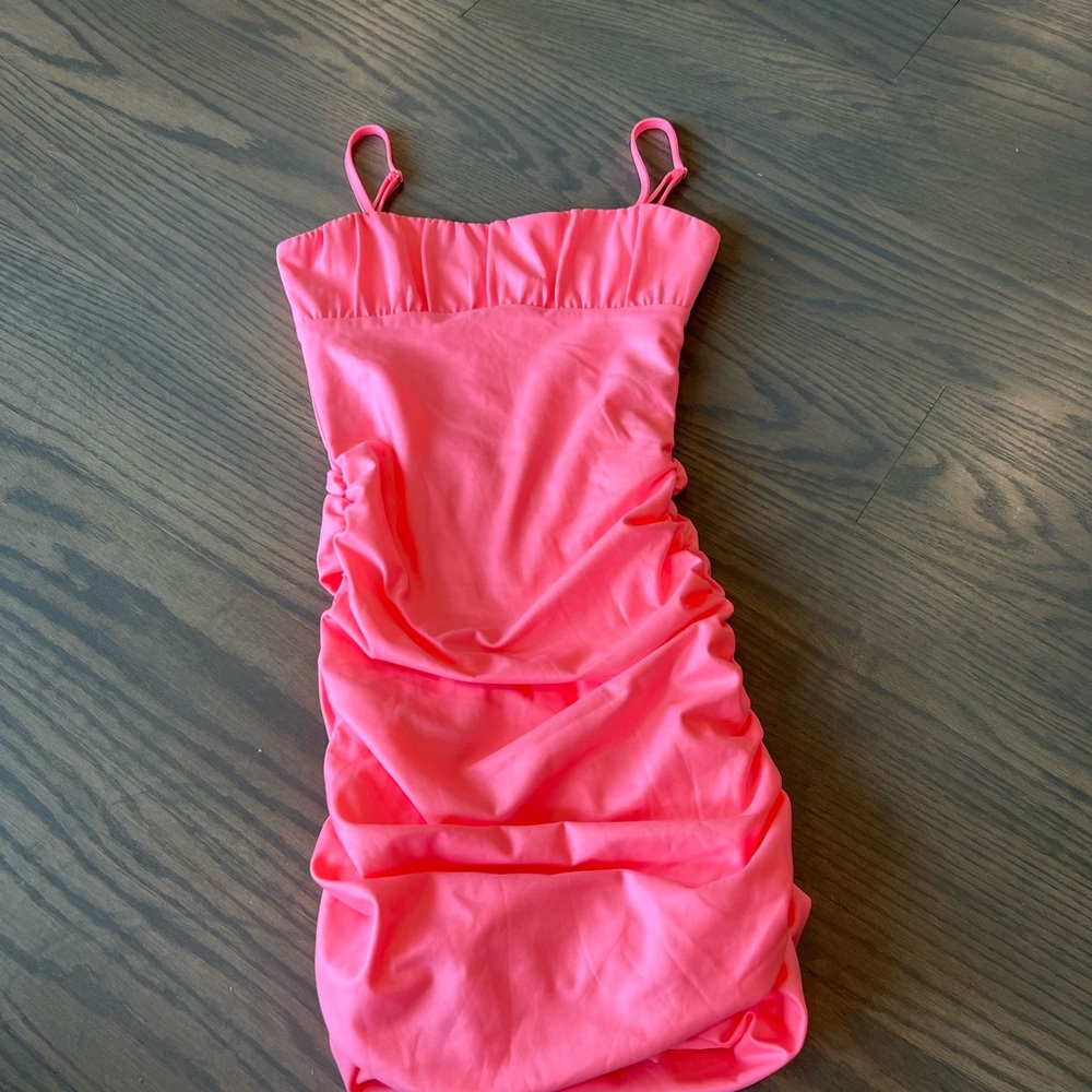 Katie J NYC Girls Vibrant Pink Ruched Dress